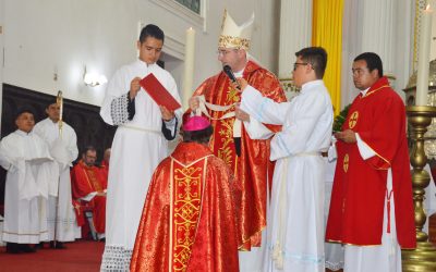 Solemne Celebración Eucarística e Imposición del Palio Arzobispal a Monseñor Hugo Alberto Torres Marín por el Nuncio Apostólico en Colombia, S.E. Mons. Paolo Rudelli